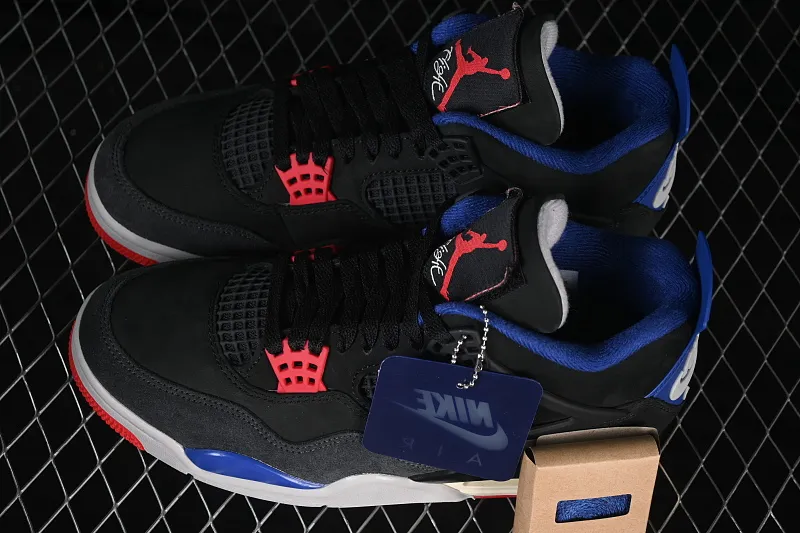 All categories Air Jordan Jordan series basketball shoes Air Jordan 4 LJR version Air Jordan 4 Retro "Lase" AJ4 Joe 4 black gray blue color FV5029-003